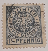 STADTPOST GERMANY Revenue Stamps  GERMANY ,  COURIER  PRIVAT  STADTPOST  1 PF. PENNING 1/2 - Privatpost