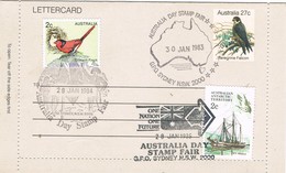 28879. Letercard Entero Postal SYDNEY (Australia) 1983. Day Stamp Fair - Storia Postale