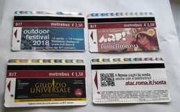 ITALIA,  4 ROME METRO TICKETS 2018 USED - Europa