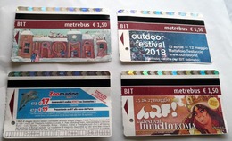 ITALIA,  4 ROME METRO TICKETS 2018 USED - Europa