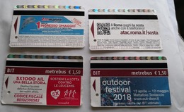 ITALIA,  4 ROME METRO TICKETS 2018 USED - Europa