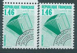 [23] Variété : Préos N° 206 Accordéon Piquage Décalé + Normal ** - Unused Stamps