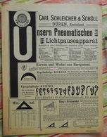 Papier Carl Schleicher Und Schüll, Düren Rheinland - Pneumatischer Lichtpauseapparat - Kurven Und Winkel - 1893 - Imprenta & Papelería