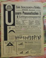 Papier Carl Schleicher Und Schüll, Düren Rheinland - Pneumatischer Lichtpauseapparat - Kurven Und Winkel - 1895 - Imprimerie & Papeterie