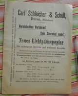 Papier Carl Schleicher Und Schüll, Düren Rheinland - Neues Lichtpaupepapier N°176 à 179 - 1896 - Imprenta & Papelería