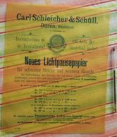 Papier Carl Schleicher Und Schüll, Düren Rheinland - Neues Lichtpaupepapier N°176 à 179 - 1896 - Imprimerie & Papeterie