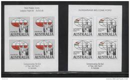 POLONICA POLPHIL 86 1986 POPE JOHN PAUL VISIT TO AUSTRALIA 6 MS LABELS POLAND HUNGARY ITALY SLOVAKIA WELCOME - Sheets, Plate Blocks &  Multiples