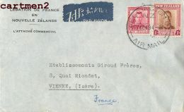 NOUVELLE-ZEALANDE NEW-ZELAND LEGATION DE FRANCE ZEALAND LETTER STAMP LETTRE OCEANIE - Briefe U. Dokumente