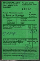 NORWAY - Customs Declaration / DÉCLARATION EN DOUANE / LABEL VIGNETTE - CN22 - Used - Parcel Post