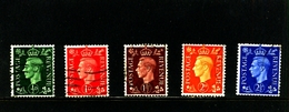 GREAT BRITAIN - 1937-47  KGVI   DARK COLOURS  WMK SIDEWAYS  SET  FINE USED - Oblitérés