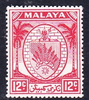 Malaysia-Negri Sembilan SG 51 1952 Arms, 12c Scarlet, Mint Hinged - Negri Sembilan