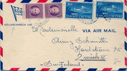 1935 , CUBA , SOBRE DE LA HOLLAND - AMERICA LINE CIRCULADO , LA HABANA - ZÜRICH , - Lettres & Documents