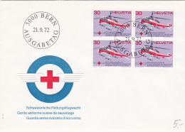 Garde Aérienne Suisse De Sauvetage - Lettre 1er Jour 21.9.1972 - Sonstige & Ohne Zuordnung