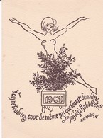 CPSM 10,5 X 14 Illust P.F. MORVAN Femme Nue Derrière  Sapin  "1969 . Vous Ne Voudriez .... Que Je Sois Déjà Habillée?" - Morvan