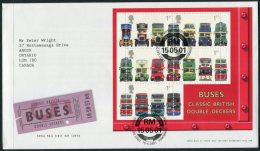 2001 GB Buses First Day Cover. Transport FDC - 2001-2010 Dezimalausgaben