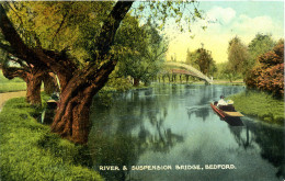 BEDS - BEDFORD - RIVER AND SUSPENSION BRIDGE  Bd280 - Bedford