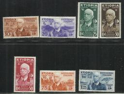 COLONIE ITALIANE ETIOPIA 1936 SERIE COMPLETA COMPLETE SET MNH - Aethiopien