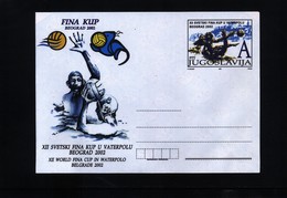 Jugoslawien / Yugoslavia 2002 World FINA Cup In Waterpolo Postal Stationery Letter - Waterpolo