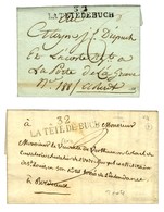 Lot De 2 Lettres De La Tête De Buch : 1 PD Daté Le 5 Senculotine (An 7) Et Idem 1826. - SUP. - Sonstige & Ohne Zuordnung