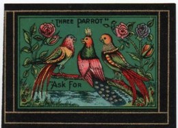 Etiquette Ancienne Chromo Anglais /Produit D'hygiéne / " Three Parrot"/ Fond Vert/ 3 Perroquets/ Vers 1890-1910  PARF129 - Other & Unclassified