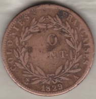 Guyane. 10 Centimes 1829 A Paris  Charles X Colonies Françaises - Guayana Francesa