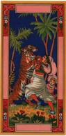 Etiquette Ancienne Chromo Anglais/Produit D’hygiène/Tigre Du Bengale Attaquant /non Personnalisée/Vers 1890-1910 PARF151 - Autres & Non Classés