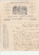 FACTURE - AMAND MENARD  GRANITIER - LOUVIGNE DU DESERT - ILLE ET VILAINE - ANNEE 1924 - Artigianato