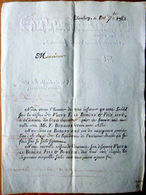 73 CHAMBERY COMTE DE BOIGNE LE BORGNE NOTE  ADRESSEE A M LE COMTE DE LA PEROUSE  1782 MODE - ... - 1799