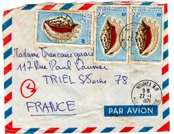 Lettre Par Avion De Nouméa (22.01.1971) Pour Triel - Lettres & Documents