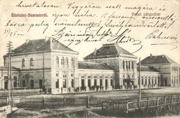 T2/T3 1914 Szatmárnémeti, Szatmár, Satu Mare; Vasútállomás / Bahnhof / Railway Station (kissé ázott / Sligthly Wet Damag - Unclassified