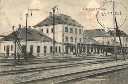 T2/T3 Tövis, Teius; Vasútállomás, építkezés. Klein Albert Kiadása / Bahnhof / Railway Station, Construction (EK) - Unclassified