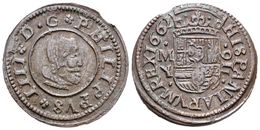 504 FELIPE IV. 16 Maravedís. 1662. Madrid. Variante Inédita, Carácter Delante Del 16. J.S. No Cita; Cal-No Cita. Ae. 3,7 - Sonstige & Ohne Zuordnung