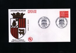 Andorra French 1988 Michel 387 FDC - Covers & Documents