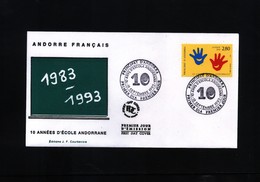 Andorra French 1993 Michel 459 FDC - Covers & Documents