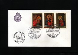 San Marino 1987 Michel 1377-79 FDC - Cartas & Documentos