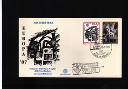 San Marino 1987 Michel 1354-55 Europa Cept FDC - Lettres & Documents