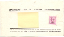 Wikkel Maandblad Vlaamse Bijentelersbond - Karel Gonthier  Wilrijk Naar Maria Aalter - 1961 - 1962 - Bandas Para Periódicos