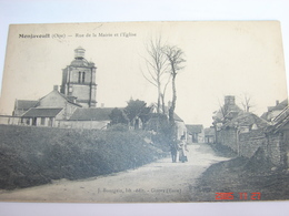 C.P.A.- Monjavoult (60) - Rue De La Mairie Et L'Eglise - 1915- SUP (AB37) - Montjavoult