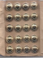 *** Boutons *** Plaque De 20 Boutons D'uniforme "Légion Etrangère" Fabricant : TW & T - Paris (TRELON WELDON & W - Boutons