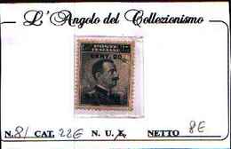 84883) EGEO-CALINO-20 C. Su 15 C.-Effigie Di Vittorio Emanuele III  SOPRA STAMPATA - N.8--MLH* - Egeo (Calino)