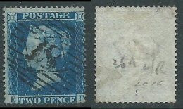 1854-57 GREAT BRITAIN USED PENNY BLUE 2d SG 27 P16 (EF) - Used Stamps