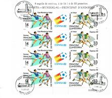 TIMBRE ANDORRE ESPAGNOL YVERT 148-9 FUTBOL B4 - Usati