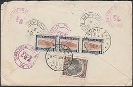 GREECE - USA 1929 REGISTERED COVER - Covers & Documents