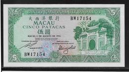 Macao - 5 Patacas - Pick N°58c - NEUF - Macau