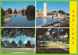 VARILHES - Les Bords De L'Ariège La Piscine Et Le Camping Municipal Renault Dauphine - Varilhes