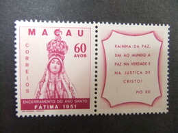 Macao Macau 1951 Clôture De L¨Année Sainte Yvert 344 * MH - Nuovi