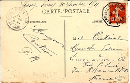 1911- C P A  D'Indochine From Hong Kong ,took To The Post On A French Boat Cad MARSEILLE A YOKOHAMA N°4 - Covers & Documents