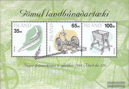 Iceland Block22 (complete Issue) Unmounted Mint / Never Hinged 1998 Agricultural Devices - Blocks & Sheetlets