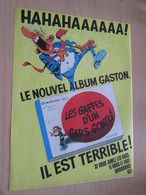 CLI518 : Pour Fans De GASTON LAGAFFE : Page PUB A4 Tirée De Spirou Années 60/70 Dessin Non Repris Dans Les Albums - Gaston