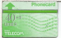 REINO UNIDO BRITISH TELECOM PHONECARD 40+3 - Otros & Sin Clasificación